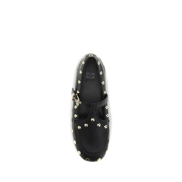 Ganni Sample Sale | Ganni Black Recycled Polyester Ballet Flats - | Designer outlet
