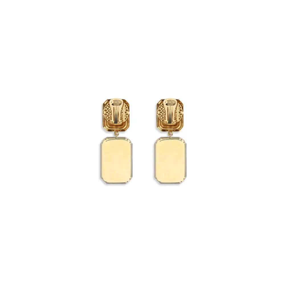 Alessandra Rich Sample Sale | Alessandra Rich Gold Glass Earrings - | Designer outlet