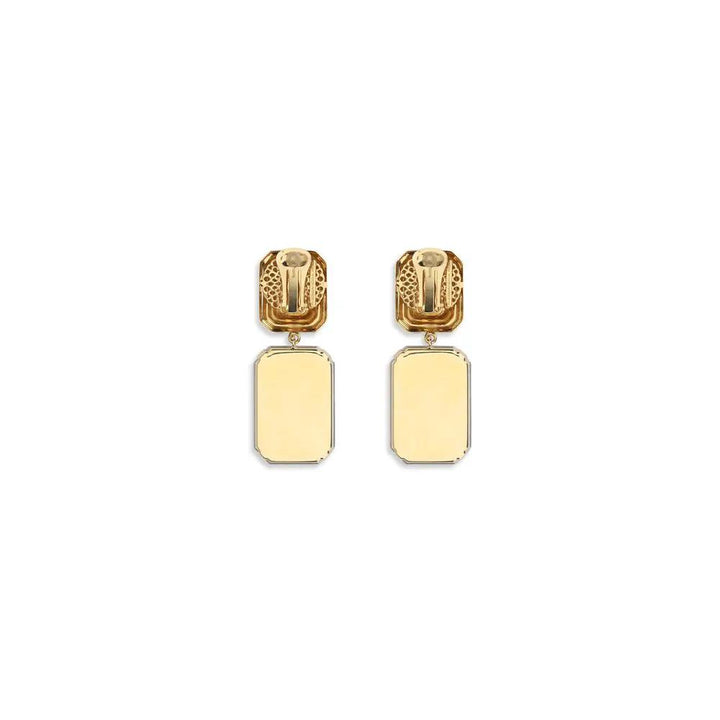 Alessandra Rich Sample Sale | Alessandra Rich Gold Glass Earrings - | Designer outlet