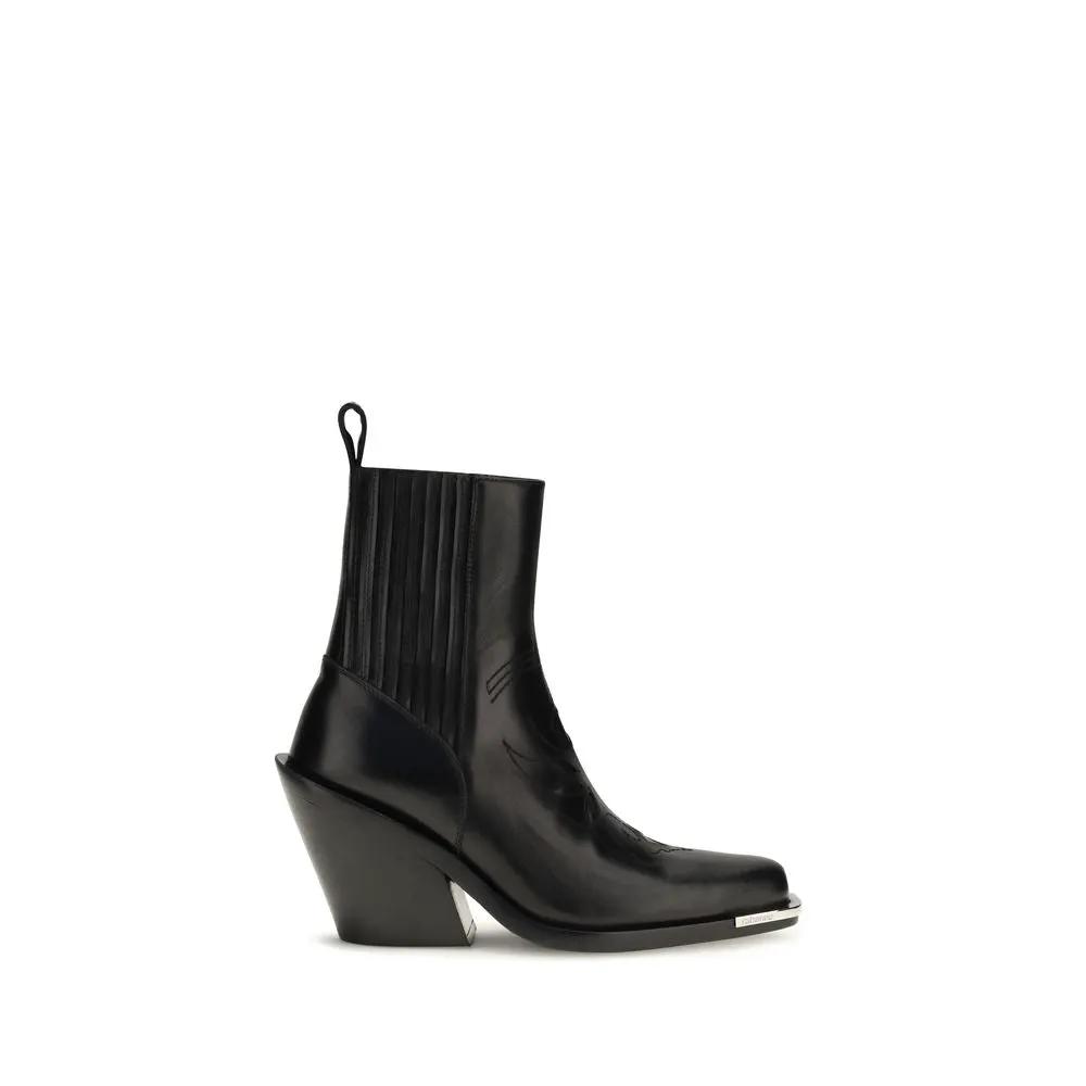 Rabanne Sample Sale | Rabanne Black Calf Leather Bos Taurus Ankle Boots - | Designer outlet