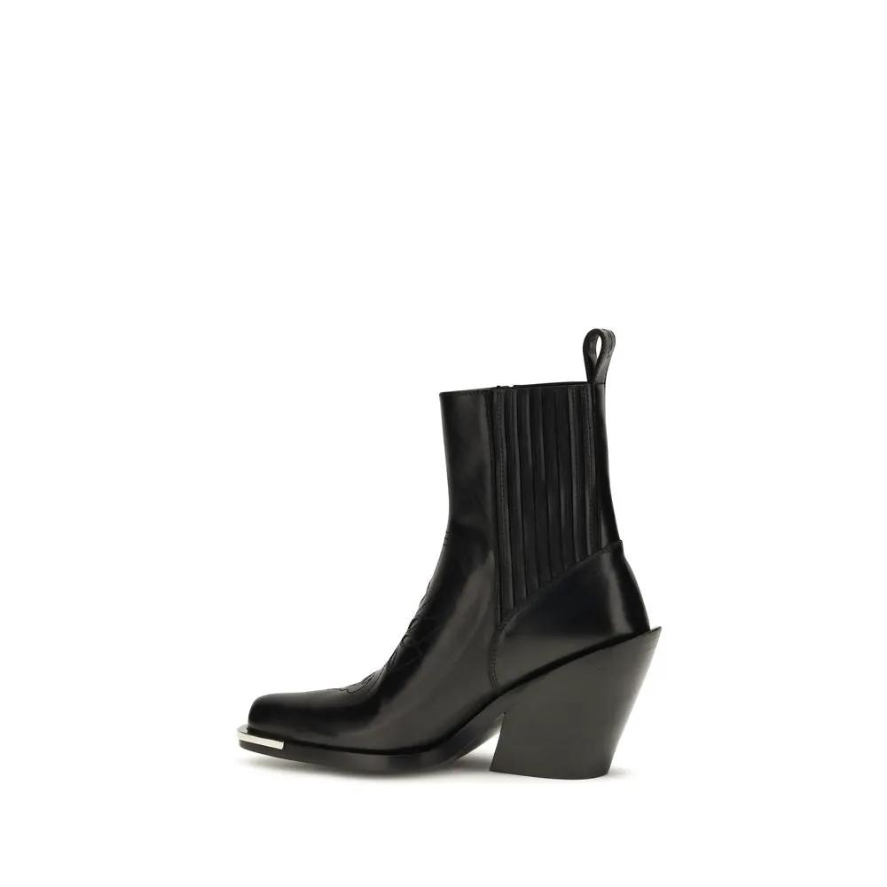 Rabanne Sample Sale | Rabanne Black Calf Leather Bos Taurus Ankle Boots - | Designer outlet
