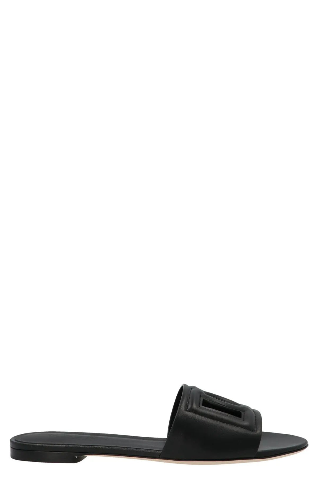 Dolce &amp; Gabbana Sample Sale | Dolce &amp; Gabbana Black Calfskin Slides - | Designer outlet