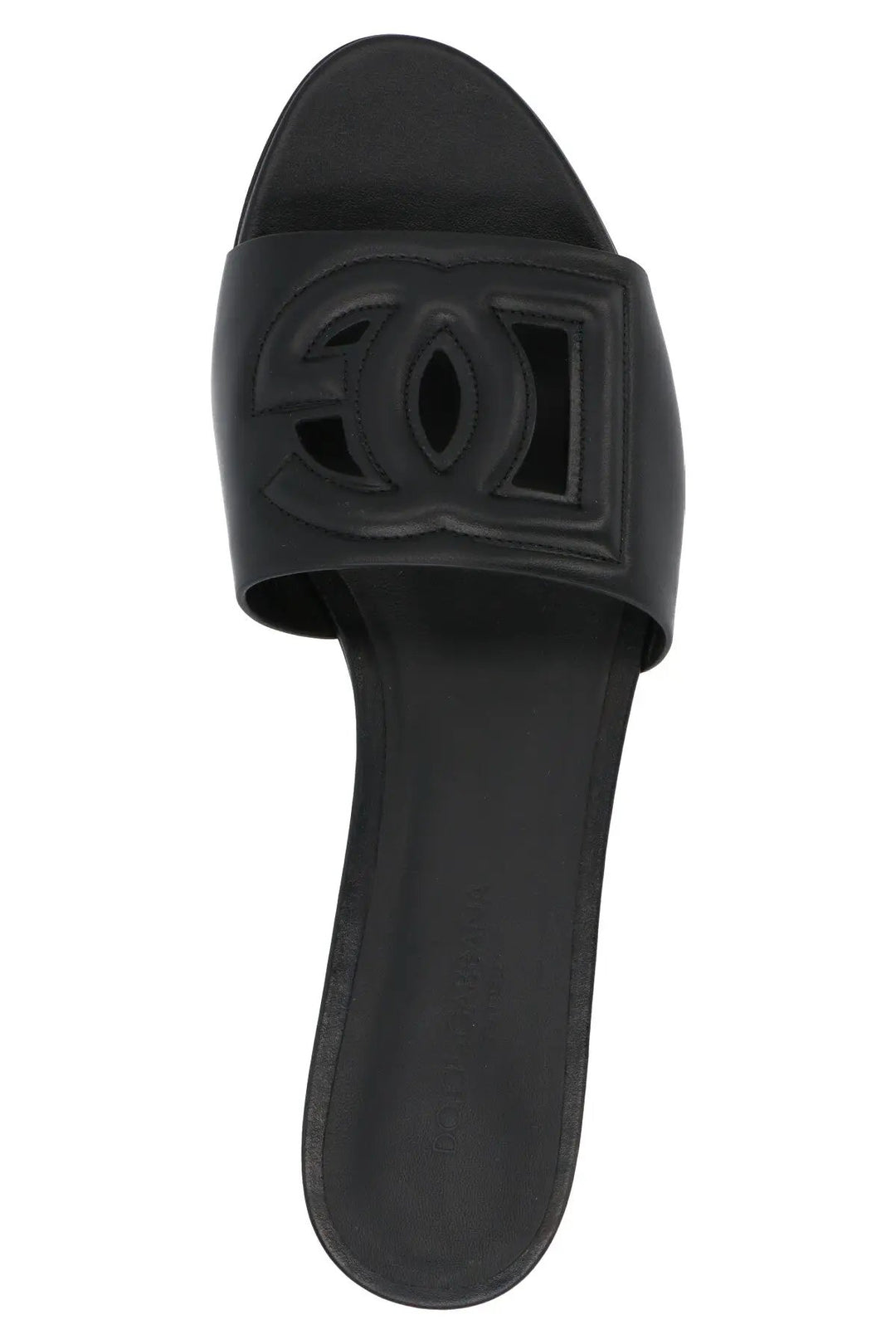 Dolce &amp; Gabbana Sample Sale | Dolce &amp; Gabbana Black Calfskin Slides - | Designer outlet
