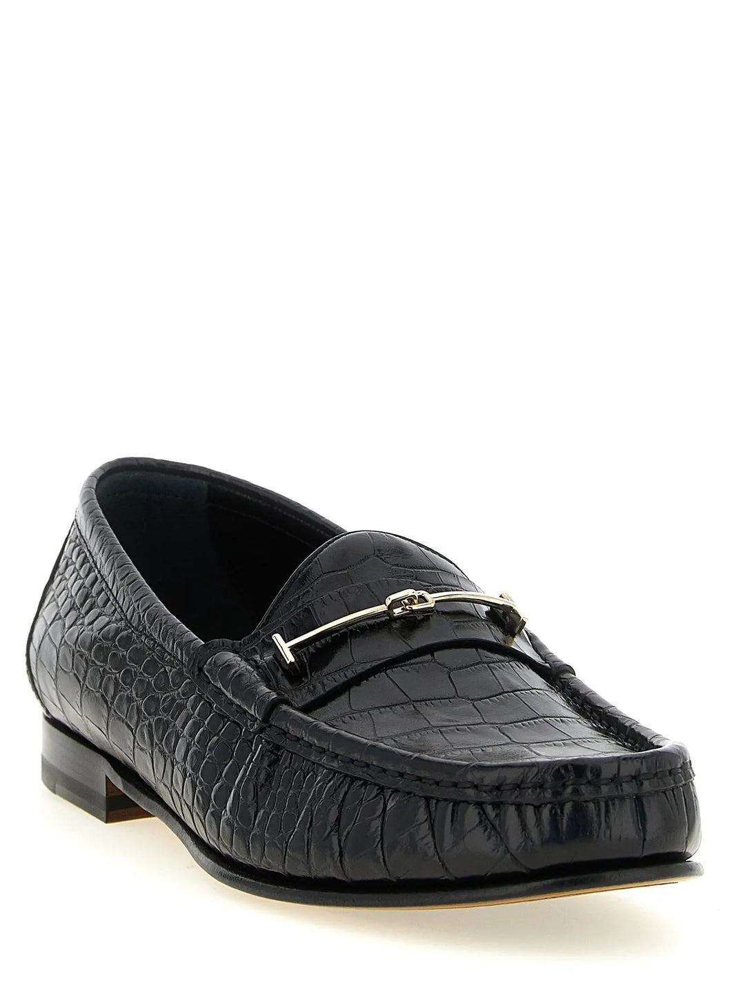 Tom Ford Sample Sale | Tom Ford Black Calfskin Slip-On Loafers - | Designer outlet