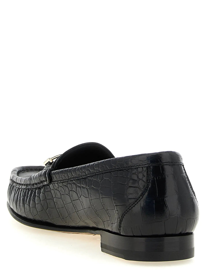 Tom Ford Sample Sale | Tom Ford Black Calfskin Slip-On Loafers - | Designer outlet