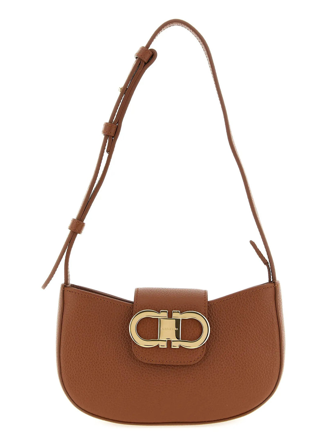 Ferragamo Sample Sale | Ferragamo Brown Calfskin Shoulder Bag - | Designer outlet