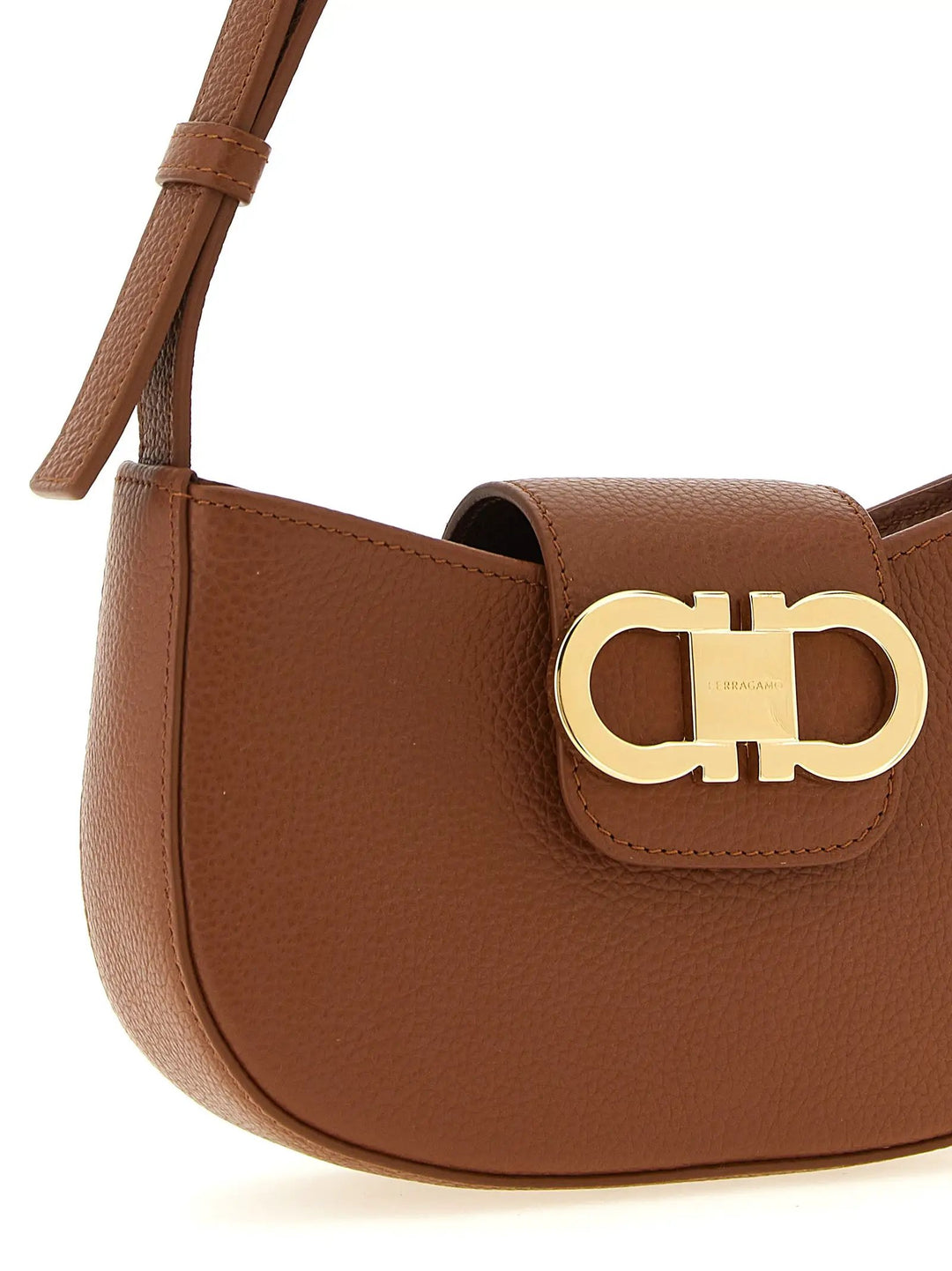 Ferragamo Sample Sale | Ferragamo Brown Calfskin Shoulder Bag - | Designer outlet
