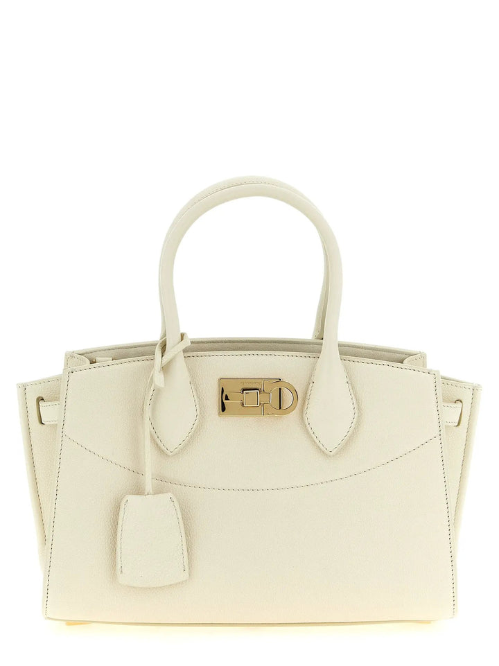 Ferragamo Sample Sale | Ferragamo White Calfskin Handbag - | Designer outlet