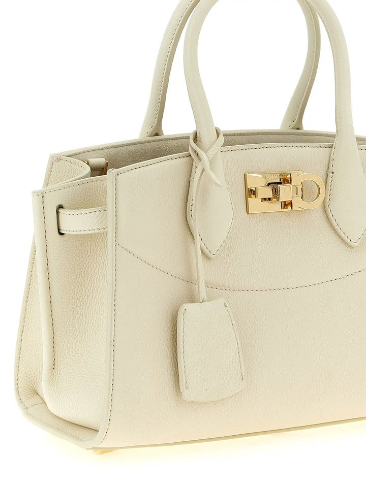Ferragamo Sample Sale | Ferragamo White Calfskin Handbag - | Designer outlet