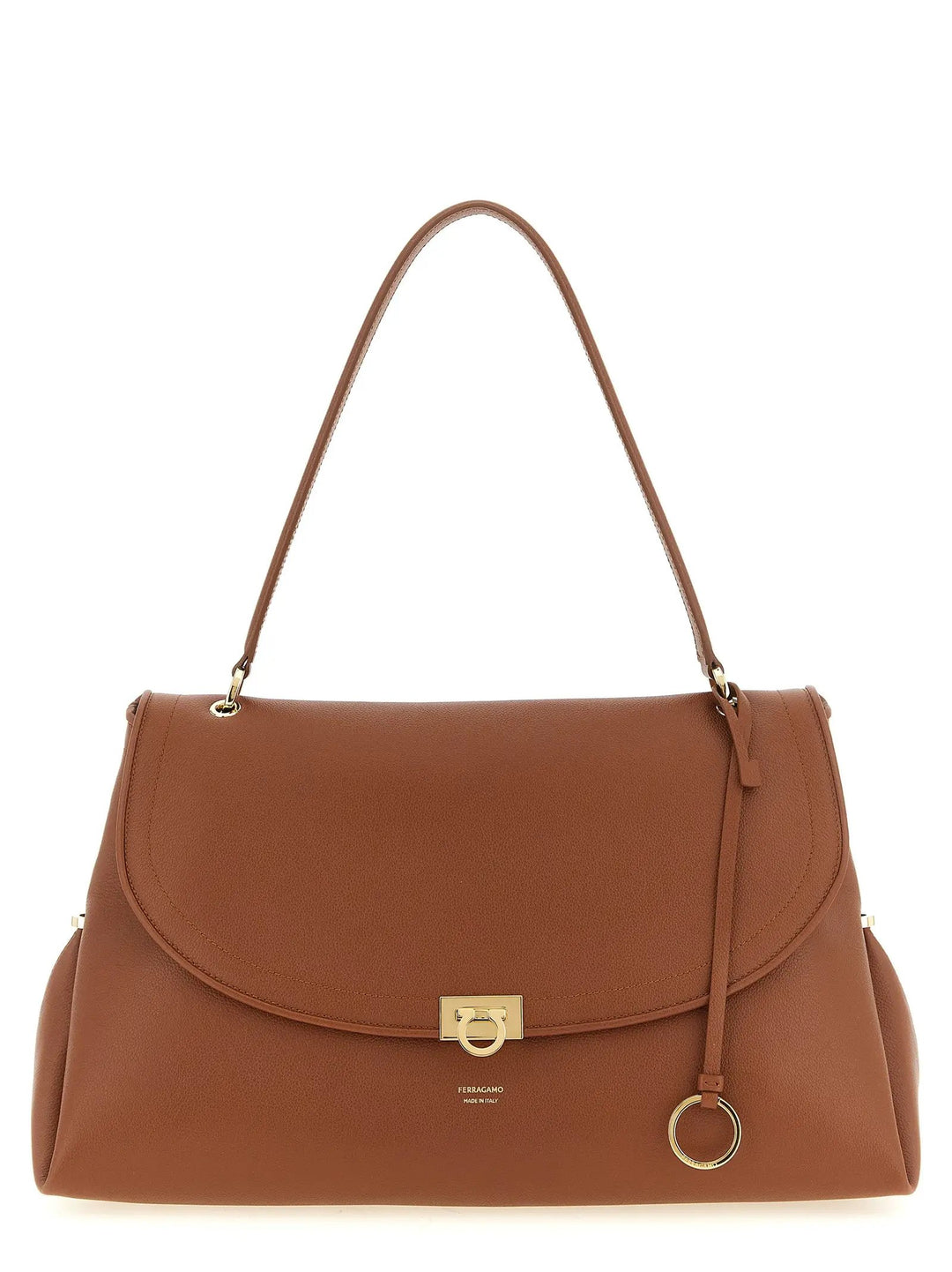 Ferragamo Sample Sale | Ferragamo Brown Calfskin Shoulder Bag - | Designer outlet