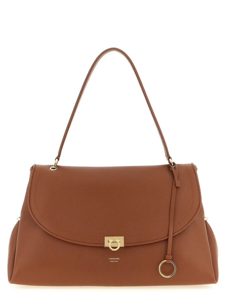 Ferragamo Sample Sale | Ferragamo Brown Calfskin Shoulder Bag - | Designer outlet