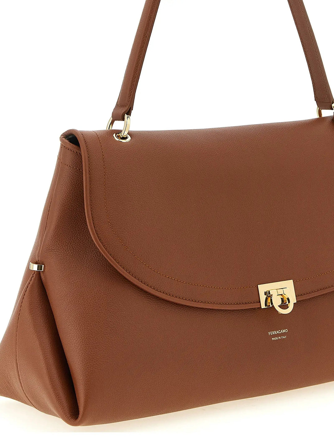 Ferragamo Sample Sale | Ferragamo Brown Calfskin Shoulder Bag - | Designer outlet
