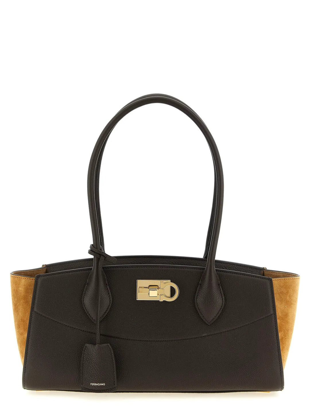 Ferragamo Sample Sale | Ferragamo Brown Calfskin Shoulder Bag - | Designer outlet