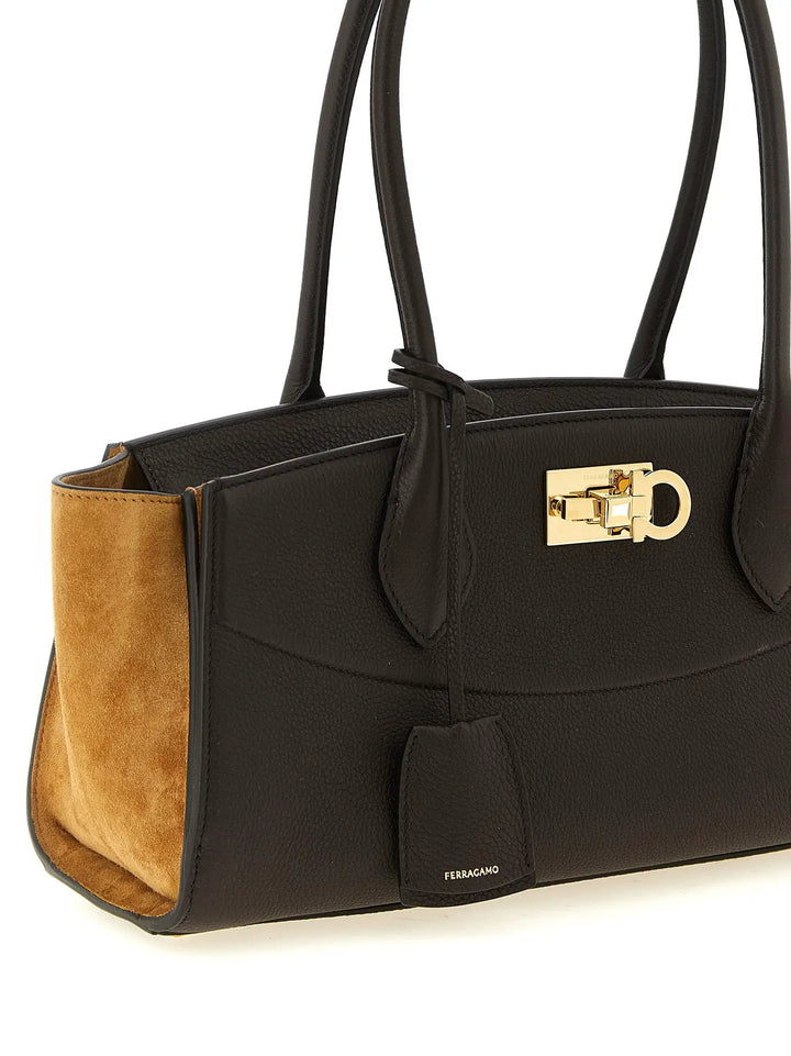 Ferragamo Sample Sale | Ferragamo Brown Calfskin Shoulder Bag - | Designer outlet