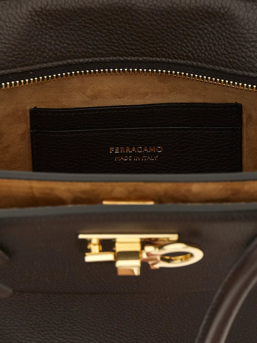 Ferragamo Sample Sale | Ferragamo Brown Calfskin Shoulder Bag - | Designer outlet