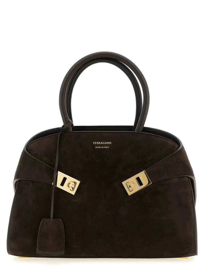 Ferragamo Sample Sale | Ferragamo Brown Goatskin Handbag - | Designer outlet
