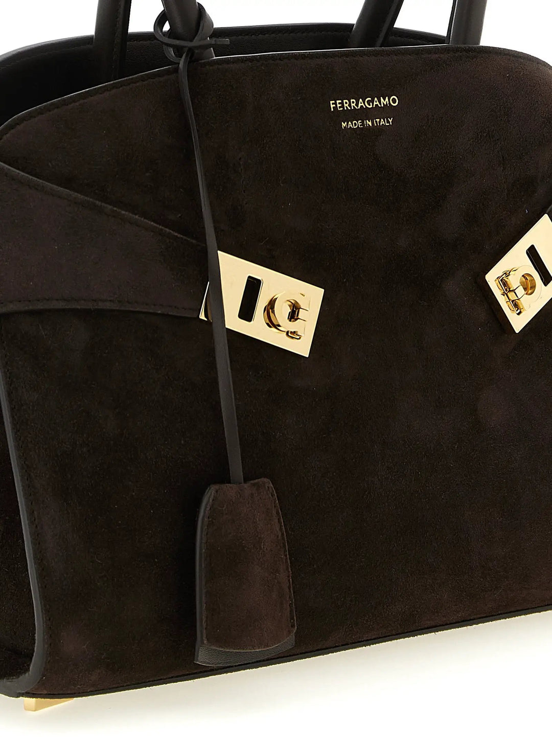 Ferragamo Sample Sale | Ferragamo Brown Goatskin Handbag - | Designer outlet