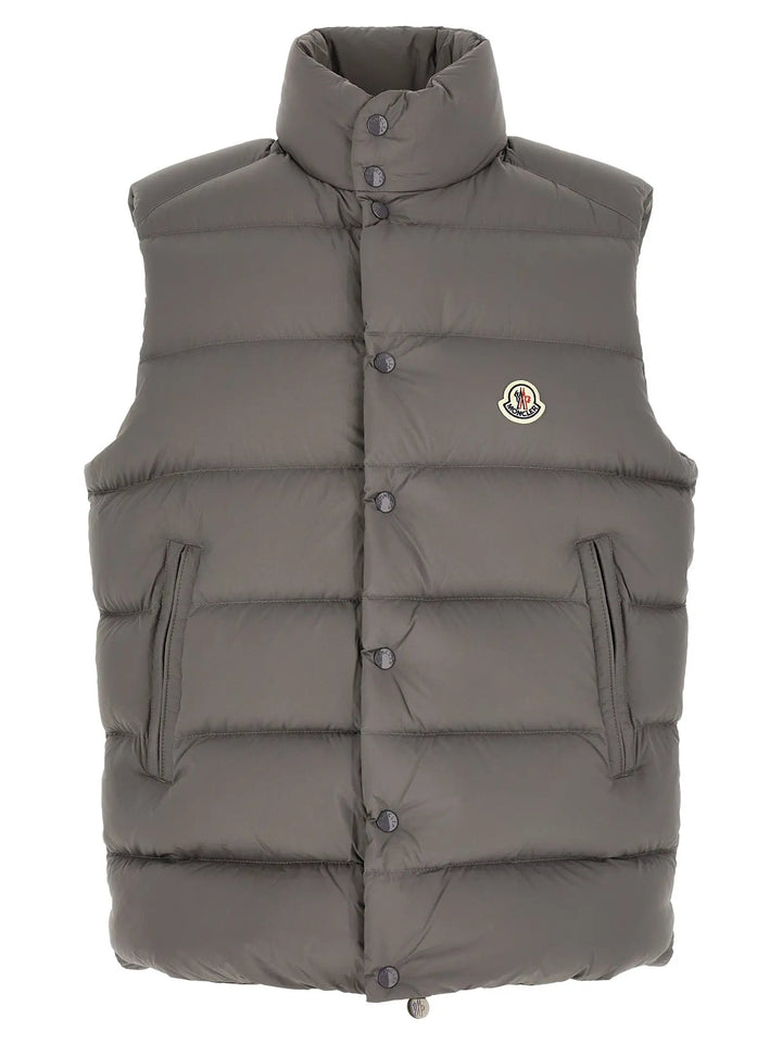 Moncler Sample Sale | Moncler Gray Polyamide Sleeveless Jacket - | Designer outlet
