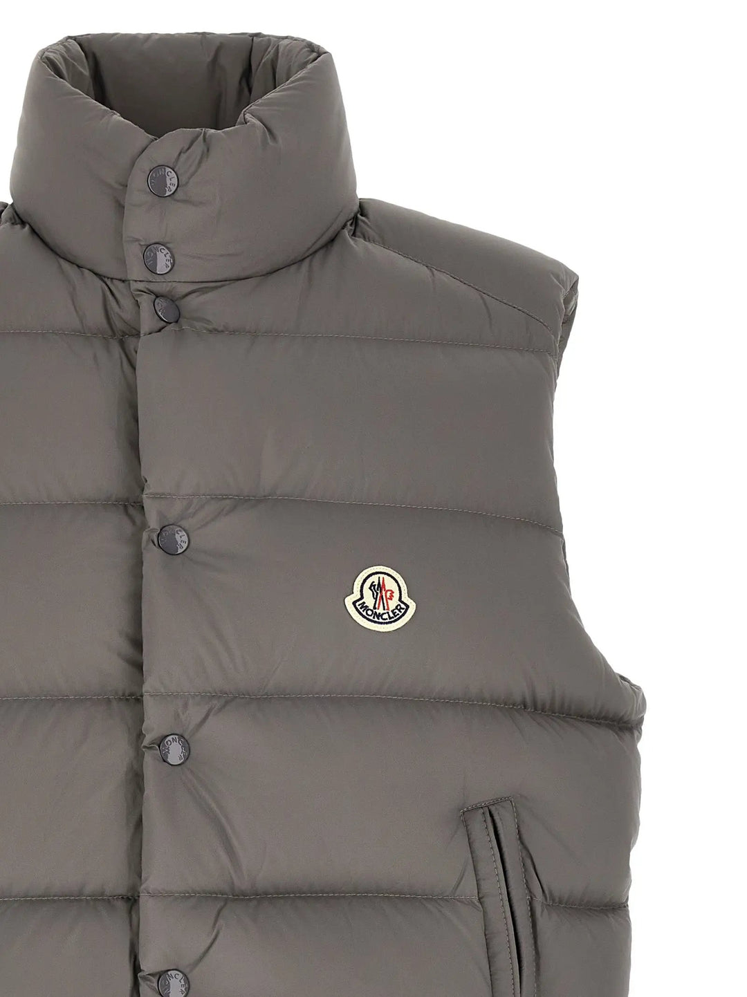 Moncler Sample Sale | Moncler Gray Polyamide Sleeveless Jacket - | Designer outlet