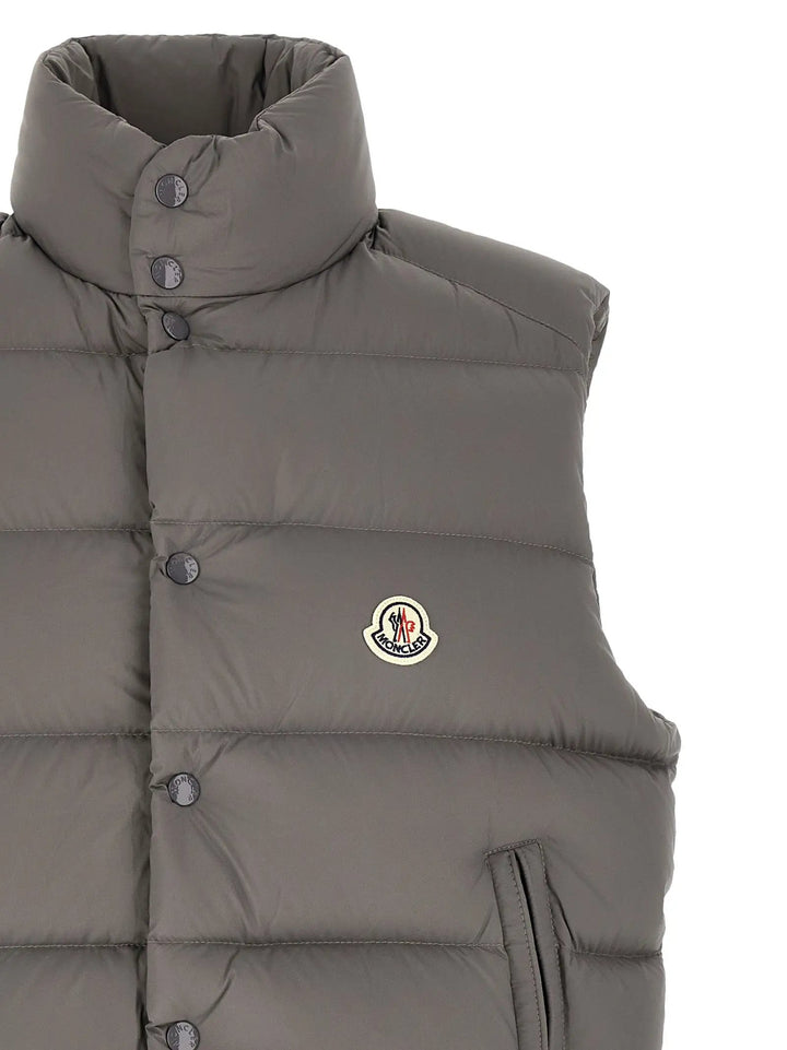 Moncler Sample Sale | Moncler Gray Polyamide Sleeveless Jacket - | Designer outlet