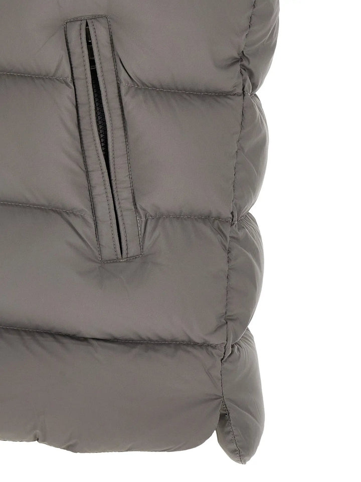 Moncler Sample Sale | Moncler Gray Polyamide Sleeveless Jacket - | Designer outlet
