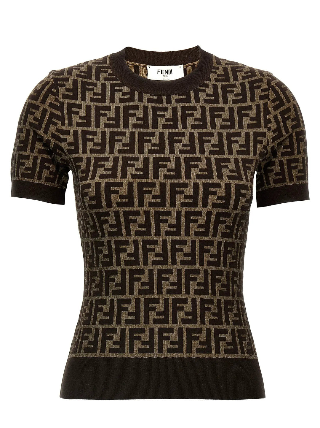 Fendi Sample Sale | Fendi Brown Cotton Cardigan - | Designer outlet