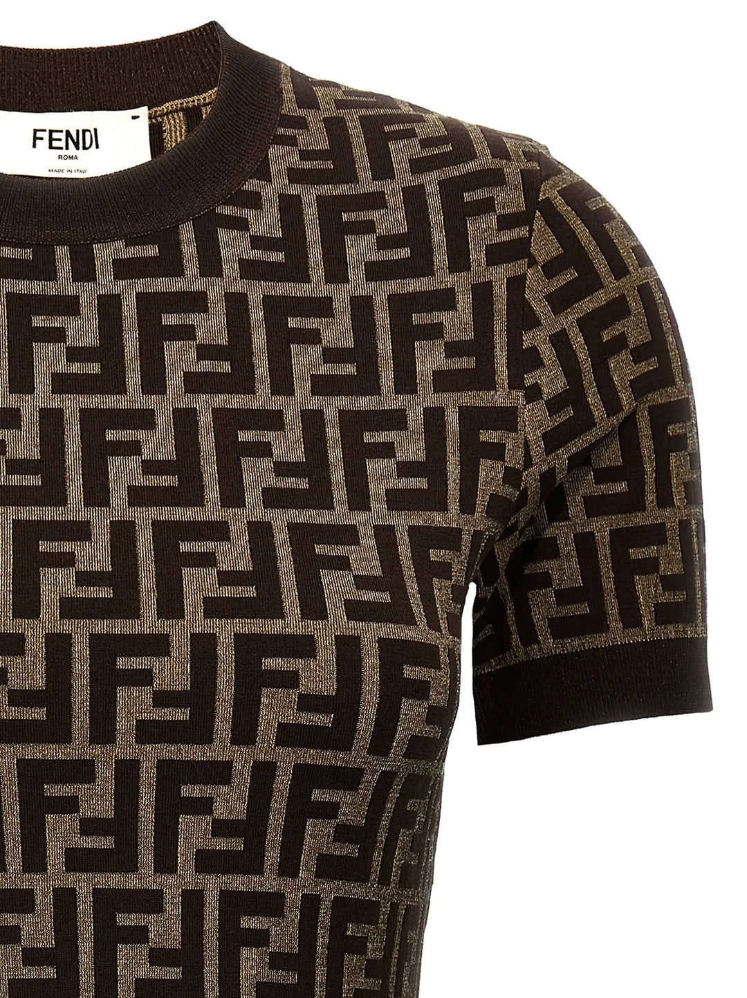 Fendi Sample Sale | Fendi Brown Cotton Cardigan - | Designer outlet