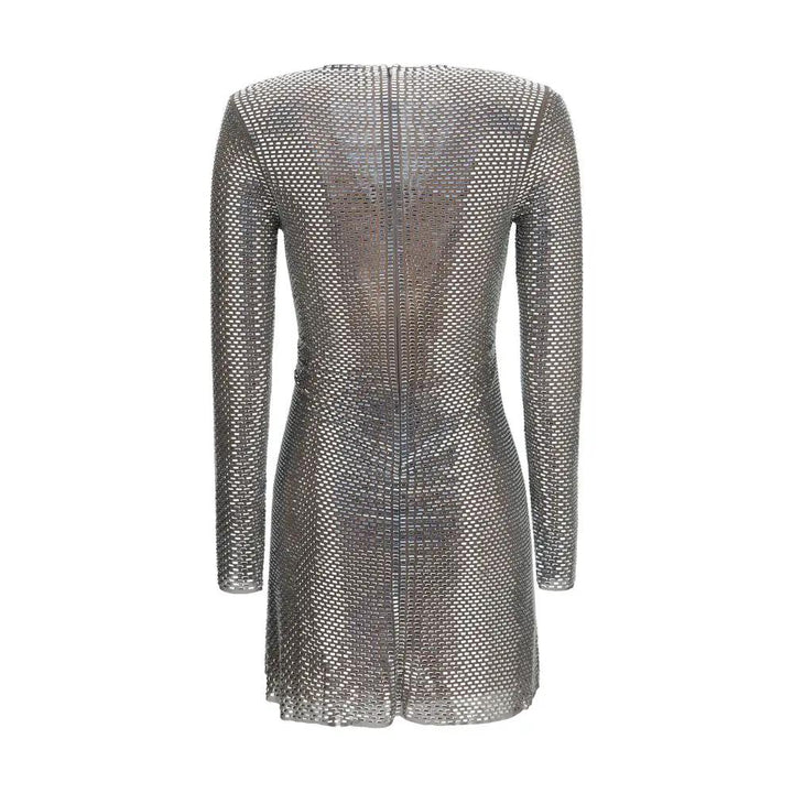 Self-Portrait Sample Sale | Self-Portrait Silver Polyester Cocktail Dress - | Designer outlet