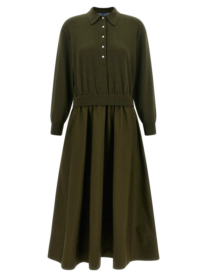 Polo Ralph Lauren Sample Sale | Polo Ralph Lauren Bicolor Wool Long Dress - | Designer outlet