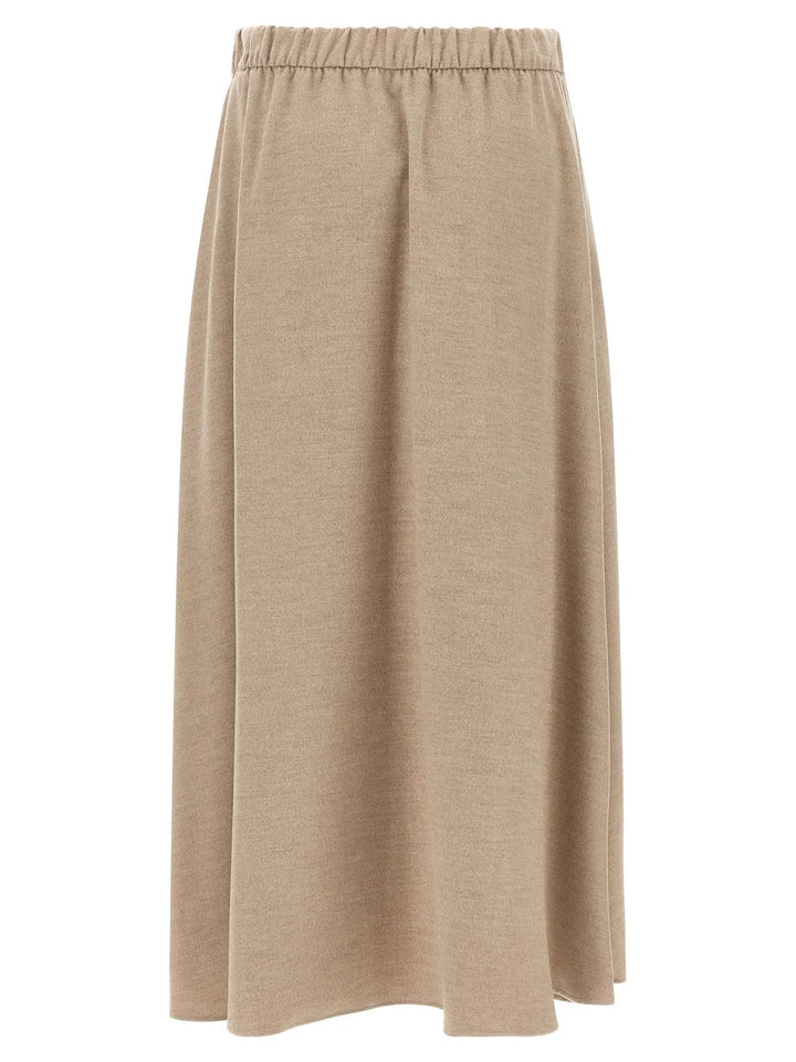 Herno Sample Sale | Herno Beige Polyester Midi Skirt - | Designer outlet
