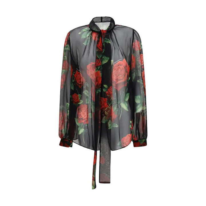 Dolce &amp; Gabbana Sample Sale | Dolce &amp; Gabbana Black Silk Blouse - | Designer outlet