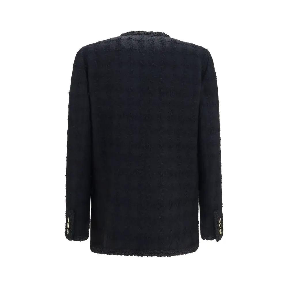 Alessandra Rich Sample Sale | Alessandra Rich Black Cotton Full-Length Jacket - | Designer outlet