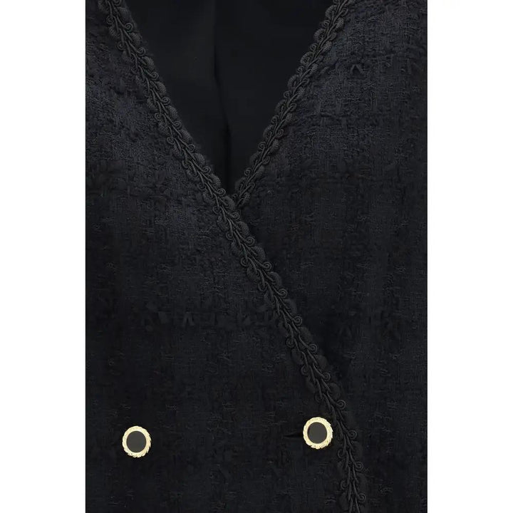 Alessandra Rich Sample Sale | Alessandra Rich Black Cotton Full-Length Jacket - | Designer outlet