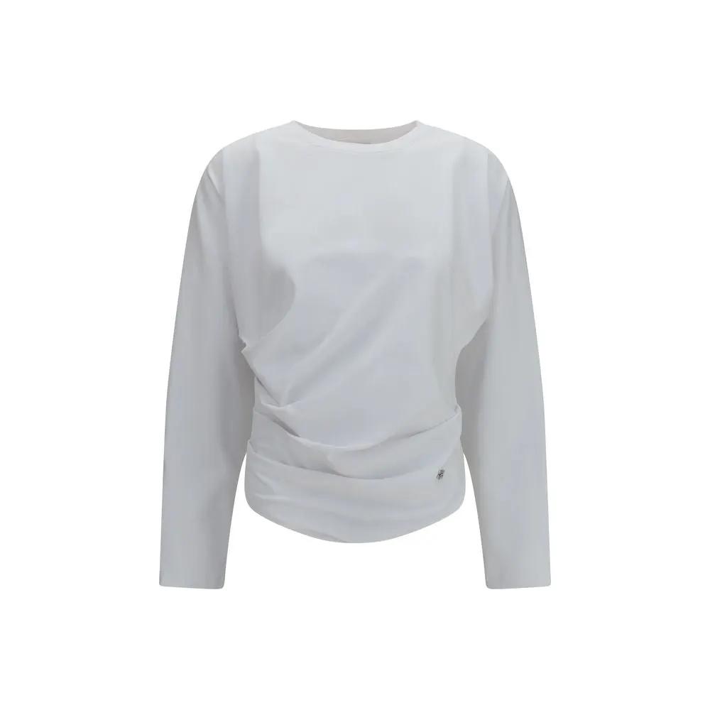 Ganni Sample Sale | Ganni White Cotton Pattern Shirt - | Designer outlet