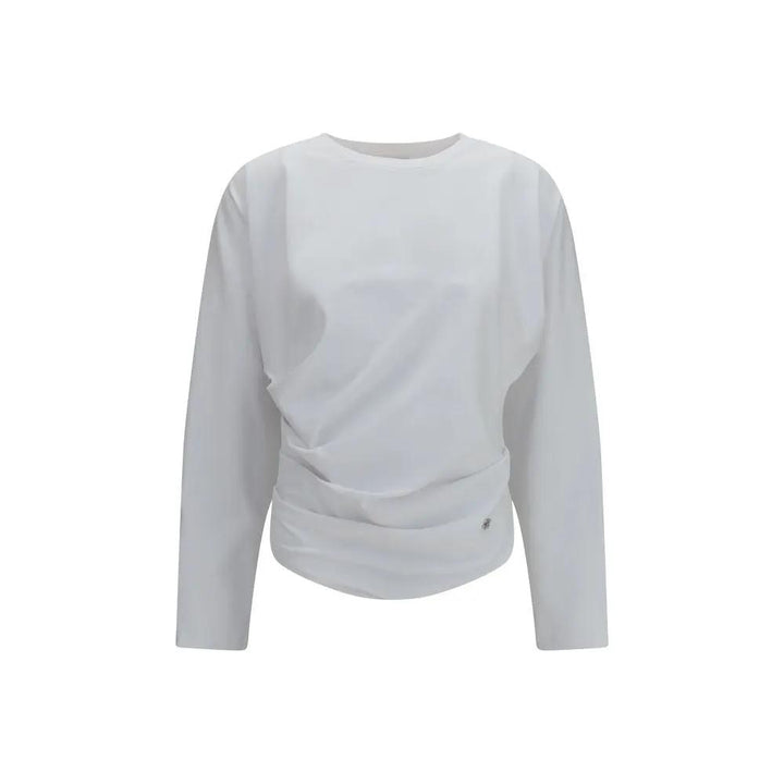 Ganni Sample Sale | Ganni White Cotton Pattern Shirt - | Designer outlet