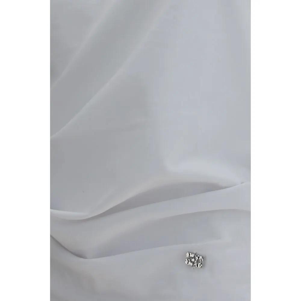 Ganni Sample Sale | Ganni White Cotton Pattern Shirt - | Designer outlet