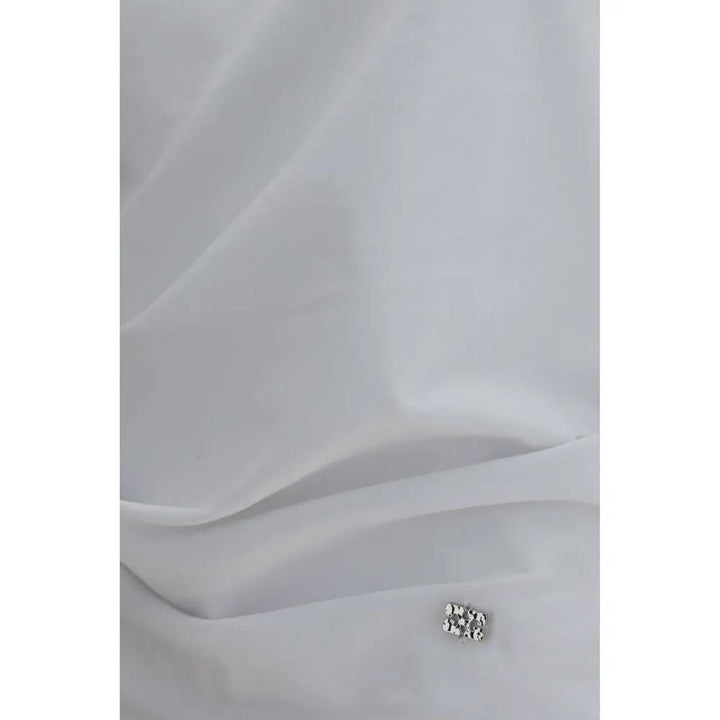 Ganni Sample Sale | Ganni White Cotton Pattern Shirt - | Designer outlet