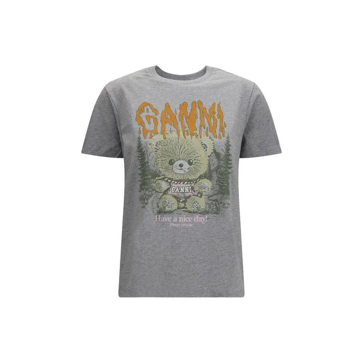 Ganni Sample Sale | Ganni Gray Cotton T-Shirt - | Designer outlet