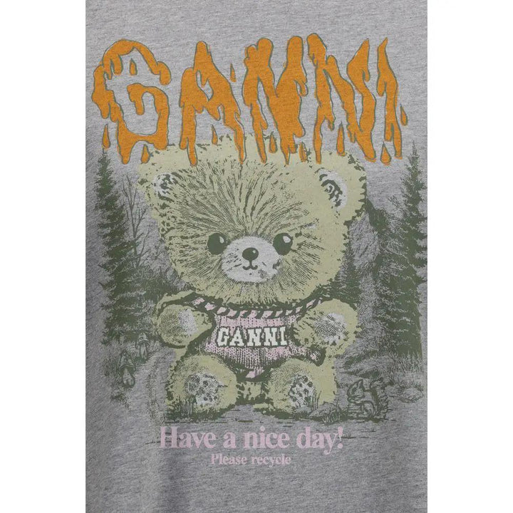Ganni Sample Sale | Ganni Gray Cotton T-Shirt - | Designer outlet