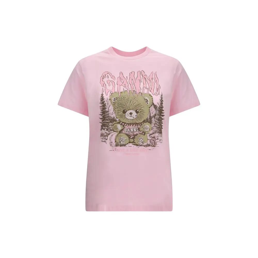 Ganni Sample Sale | Ganni Multicolor Cotton T-Shirt - | Designer outlet