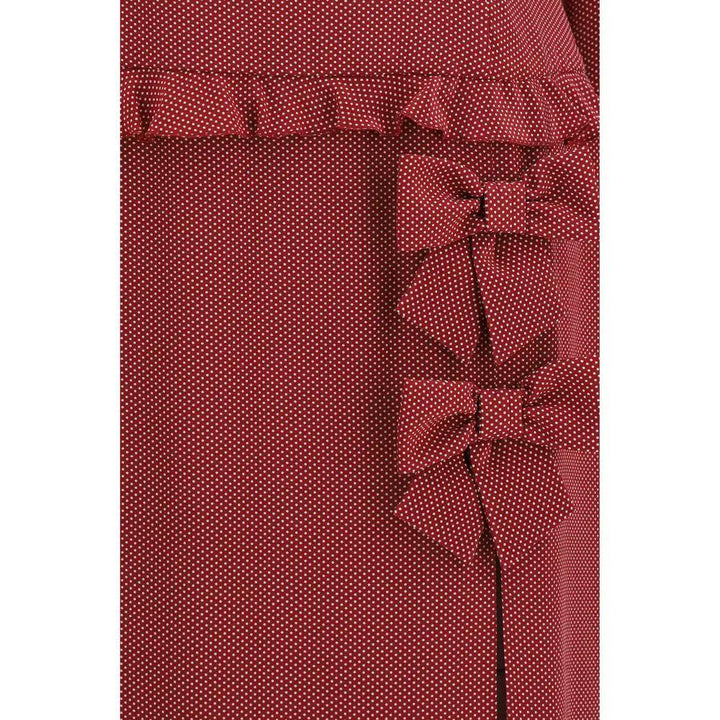Alessandra Rich Sample Sale | Alessandra Rich Bordeaux Silk Casual Dress - | Designer outlet