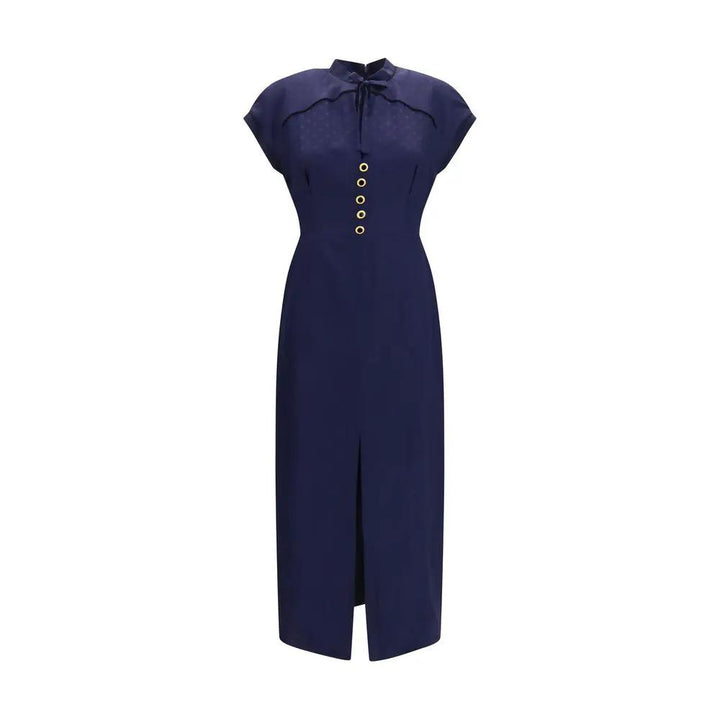 Alessandra Rich Sample Sale | Alessandra Rich Blue Silk Casual Dress - | Designer outlet