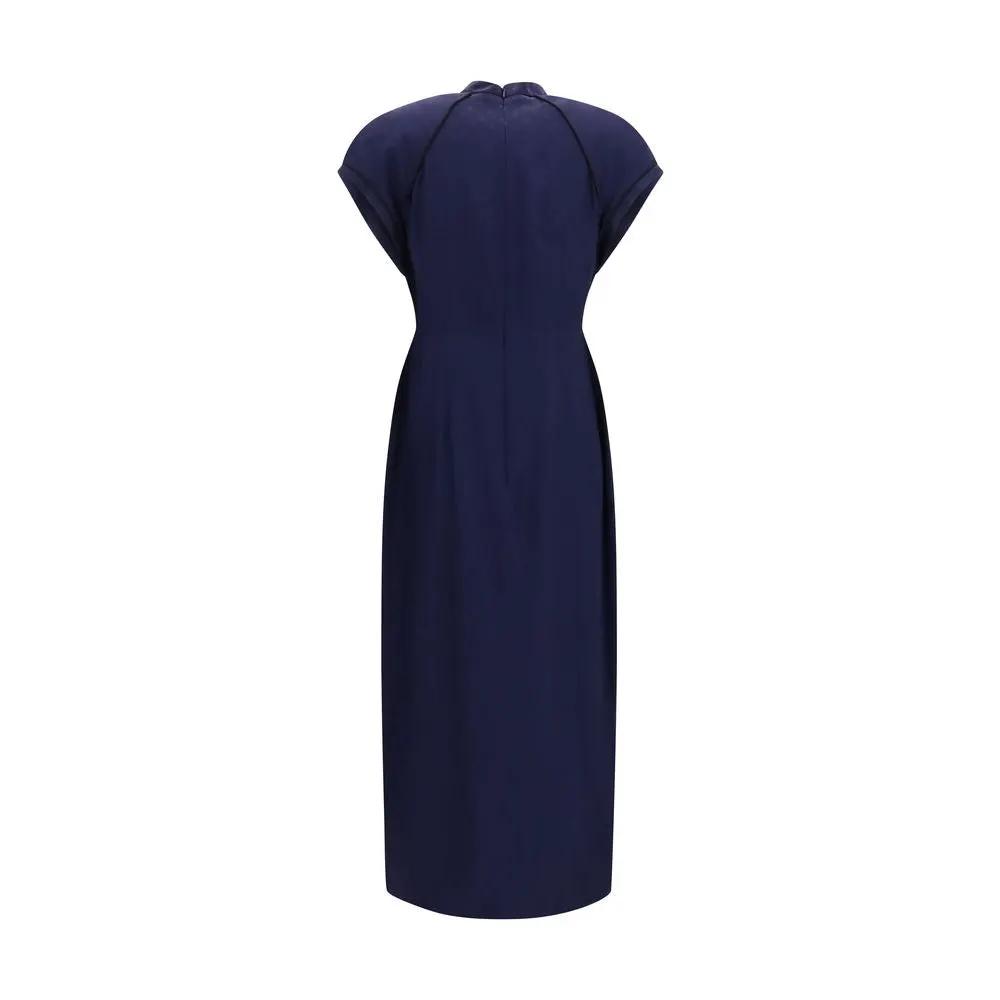 Alessandra Rich Sample Sale | Alessandra Rich Blue Silk Casual Dress - | Designer outlet