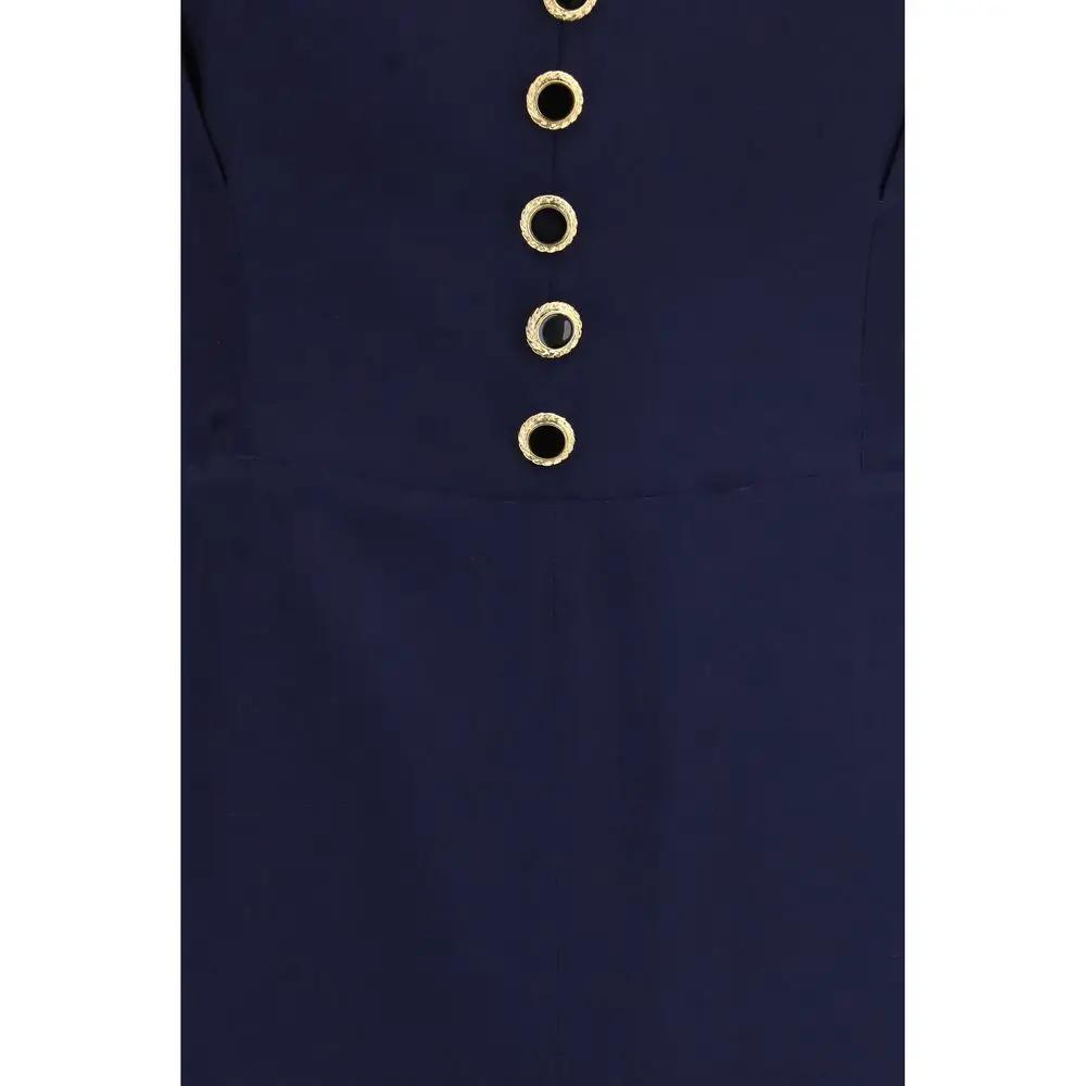 Alessandra Rich Sample Sale | Alessandra Rich Blue Silk Casual Dress - | Designer outlet