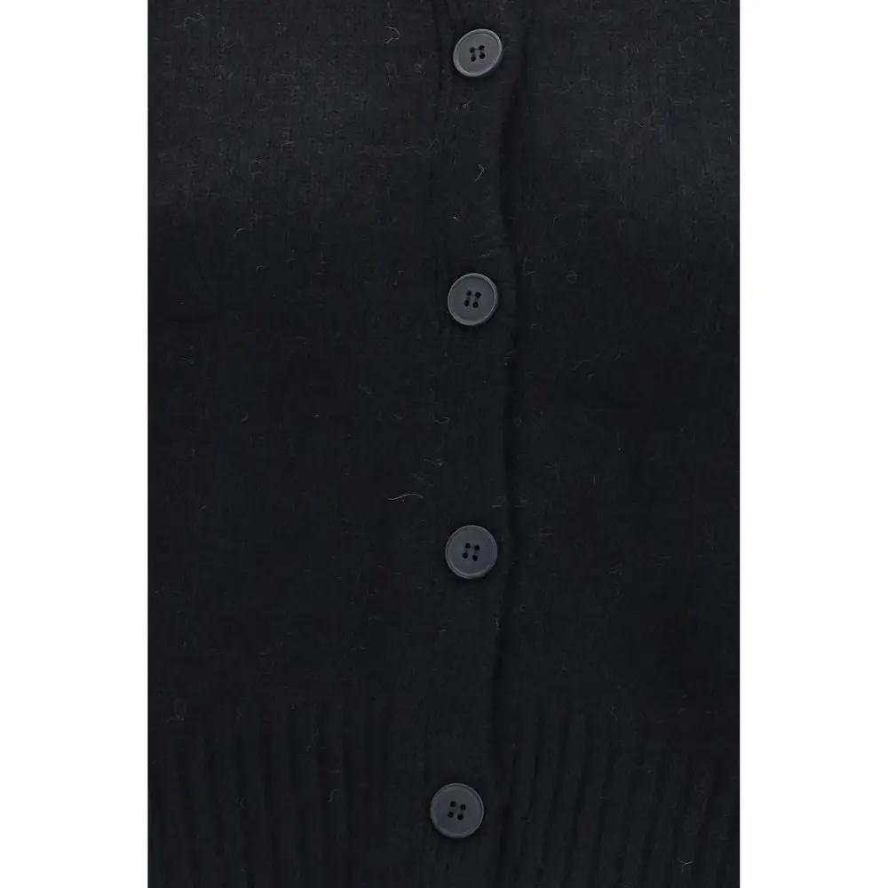 Loulou De Saison Sample Sale | Loulou De Saison Black Wool Oves Aries Cardigan - | Designer outlet