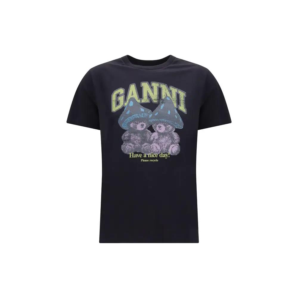 Ganni Sample Sale | Ganni Gray Cotton T-Shirt - | Designer outlet