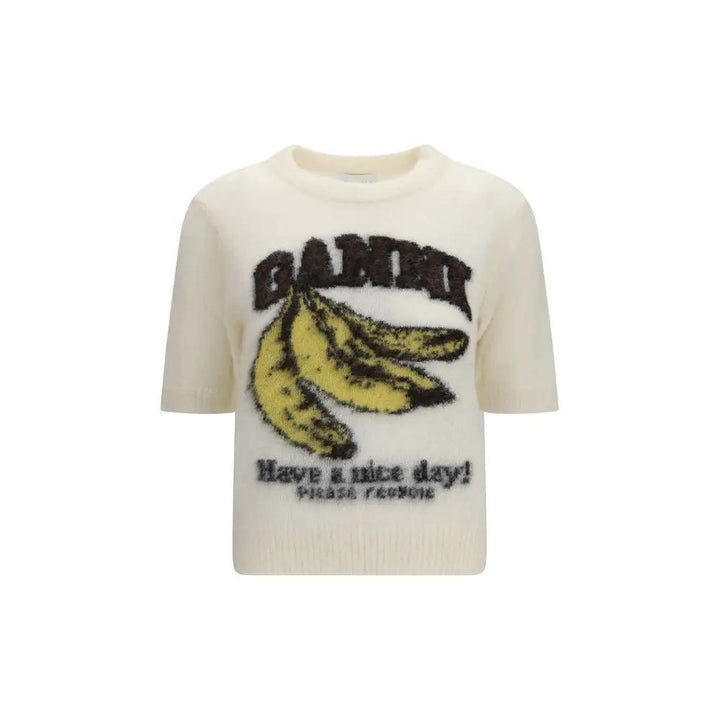 Ganni Sample Sale | Ganni Beige Alpaca Vicugna Pacos T-Shirt - | Designer outlet