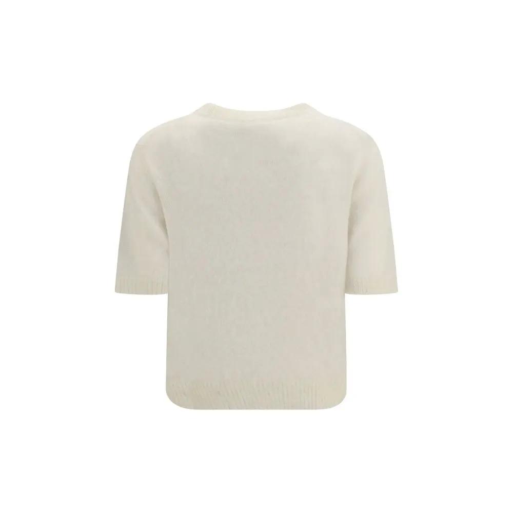 Ganni Sample Sale | Ganni Beige Alpaca Vicugna Pacos T-Shirt - | Designer outlet