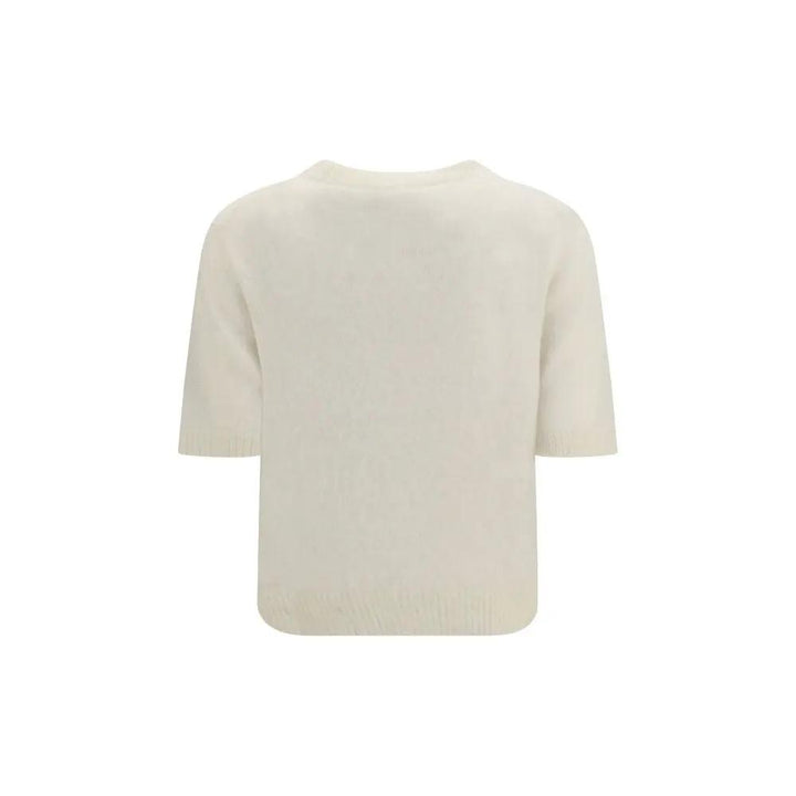 Ganni Sample Sale | Ganni Beige Alpaca Vicugna Pacos T-Shirt - | Designer outlet