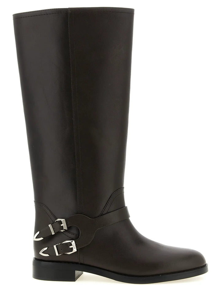 PINKO Sample Sale | PINKO Black Cowhide Over The Knee - | Designer outlet